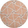Piper Looms Mayfield Geometric AMF948 Salmon Machine Washable Area Rug Round Main Image