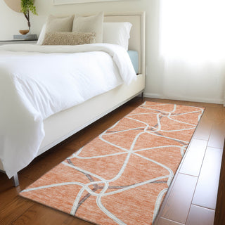 Piper Looms Mayfield Geometric AMF948 Salmon Machine Washable Area Rug Runner Lifestyle Image Feature