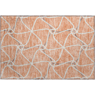 Piper Looms Mayfield Geometric AMF948 Salmon Machine Washable Area Rug Scatter Main Image
