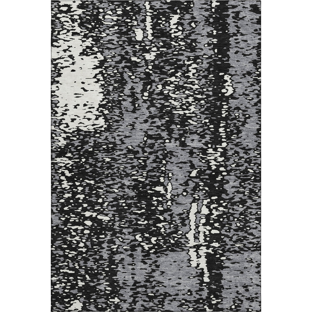 Piper Looms Mayfield Abstract AMF949 Black Machine Washable Area Rug main image