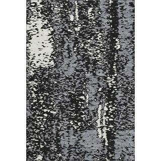 Piper Looms Mayfield Abstract AMF949 Black Machine Washable Area Rug main image