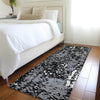 Piper Looms Mayfield Abstract AMF949 Black Machine Washable Area Rug Runner Lifestyle Image Feature