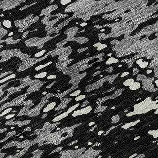 Piper Looms Mayfield Abstract AMF949 Black Machine Washable Area Rug Swatch Image