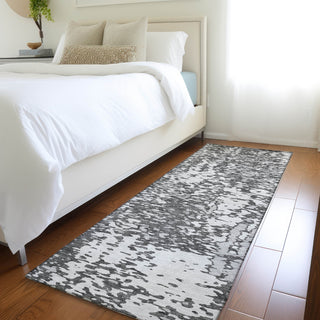 Piper Looms Mayfield Abstract AMF949 Charcoal Machine Washable Area Rug Runner Lifestyle Image Feature