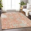Piper Looms Mayfield Abstract AMF949 Coral Machine Washable Area Rug Lifestyle Image Feature