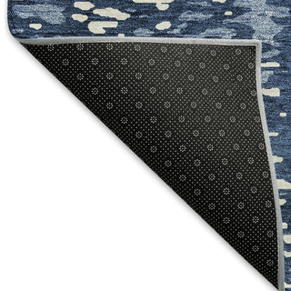 Piper Looms Mayfield Abstract AMF949 Denim Machine Washable Area Rug Backing Image