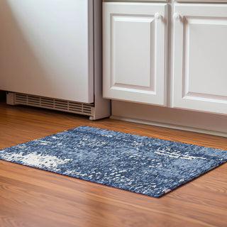 Piper Looms Mayfield Abstract AMF949 Denim Machine Washable Area Rug Scatter Lifestyle Image Feature