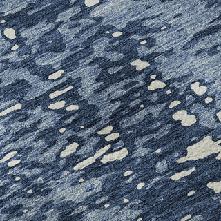 Piper Looms Mayfield Abstract AMF949 Denim Machine Washable Area Rug Swatch Image