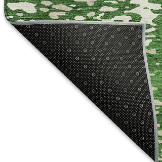 Piper Looms Mayfield Abstract AMF949 Emerald Machine Washable Area Rug Backing Image
