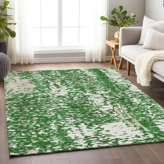 Piper Looms Mayfield Abstract AMF949 Emerald Machine Washable Area Rug Lifestyle Image Feature