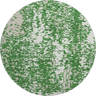 Piper Looms Mayfield Abstract AMF949 Emerald Machine Washable Area Rug Round Main Image