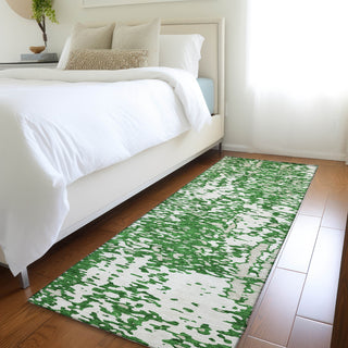 Piper Looms Mayfield Abstract AMF949 Emerald Machine Washable Area Rug Runner Lifestyle Image Feature