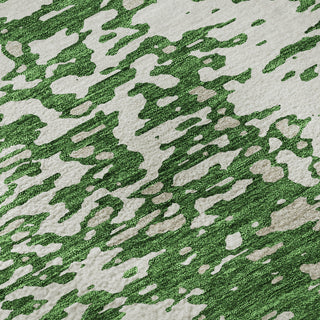 Piper Looms Mayfield Abstract AMF949 Emerald Machine Washable Area Rug Swatch Image