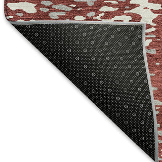 Piper Looms Mayfield Abstract AMF949 Garnet Machine Washable Area Rug Backing Image