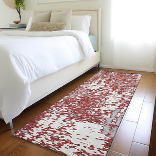 Piper Looms Mayfield Abstract AMF949 Garnet Machine Washable Area Rug Runner Lifestyle Image Feature