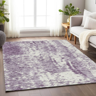 Piper Looms Mayfield Abstract AMF949 Lavender Machine Washable Area Rug Lifestyle Image Feature