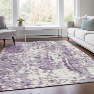 Piper Looms Mayfield Abstract AMF949 Lavender Machine Washable Area Rug Lifestyle Image Feature