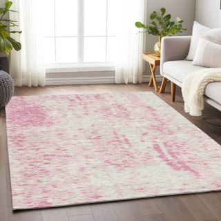 Piper Looms Mayfield Abstract AMF949 Pink Machine Washable Area Rug Lifestyle Image Feature