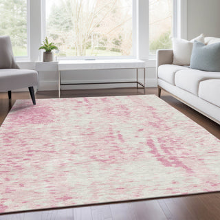 Piper Looms Mayfield Abstract AMF949 Pink Machine Washable Area Rug Lifestyle Image Feature