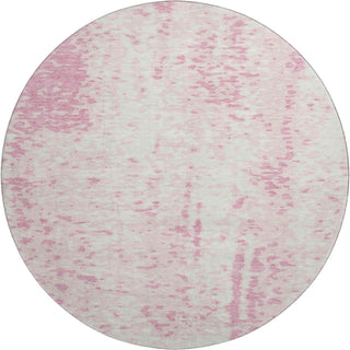 Piper Looms Mayfield Abstract AMF949 Pink Machine Washable Area Rug Round Main Image