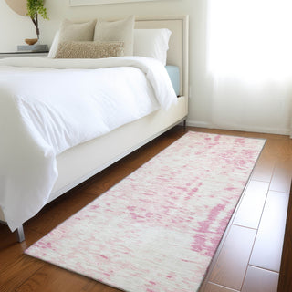 Piper Looms Mayfield Abstract AMF949 Pink Machine Washable Area Rug Runner Lifestyle Image Feature