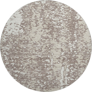 Piper Looms Mayfield Abstract AMF949 Taupe Machine Washable Area Rug Round Main Image