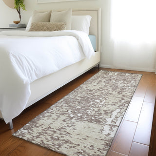 Piper Looms Mayfield Abstract AMF949 Taupe Machine Washable Area Rug Runner Lifestyle Image Feature