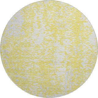 Piper Looms Mayfield Abstract AMF949 Yellow Machine Washable Area Rug Round Main Image