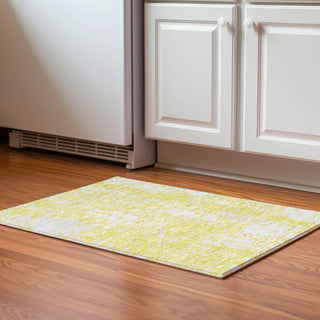Piper Looms Mayfield Abstract AMF949 Yellow Machine Washable Area Rug Scatter Lifestyle Image Feature