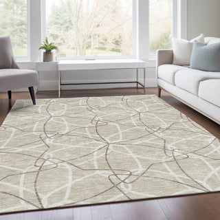 Piper Looms Mayfield Geometric AMF950 Beige Machine Washable Area Rug Lifestyle Image Feature