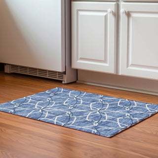 Piper Looms Mayfield Geometric AMF950 Denim Machine Washable Area Rug Scatter Lifestyle Image Feature