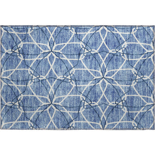 Piper Looms Mayfield Geometric AMF950 Denim Machine Washable Area Rug Scatter Main Image