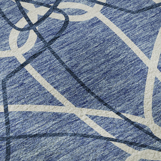 Piper Looms Mayfield Geometric AMF950 Denim Machine Washable Area Rug Swatch Image