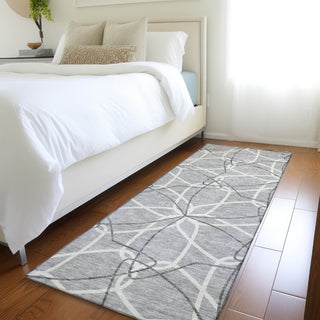 Piper Looms Mayfield Geometric AMF950 Gray Machine Washable Area Rug Runner Lifestyle Image Feature