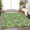 Piper Looms Mayfield Geometric AMF950 Green Machine Washable Area Rug Lifestyle Image Feature