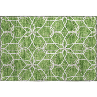 Piper Looms Mayfield Geometric AMF950 Green Machine Washable Area Rug Scatter Main Image