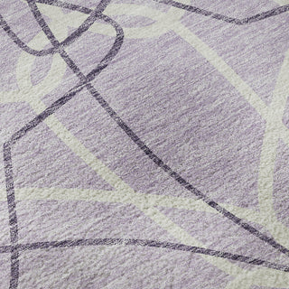 Piper Looms Mayfield Geometric AMF950 Lavender Machine Washable Area Rug Swatch Image