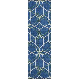 Piper Looms Mayfield Geometric AMF950 Navy Machine Washable Area Rug Runner Main Image