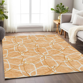 Piper Looms Mayfield Geometric AMF950 Peach Machine Washable Area Rug Lifestyle Image Feature