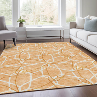 Piper Looms Mayfield Geometric AMF950 Peach Machine Washable Area Rug Lifestyle Image Feature