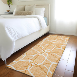 Piper Looms Mayfield Geometric AMF950 Peach Machine Washable Area Rug Runner Lifestyle Image Feature