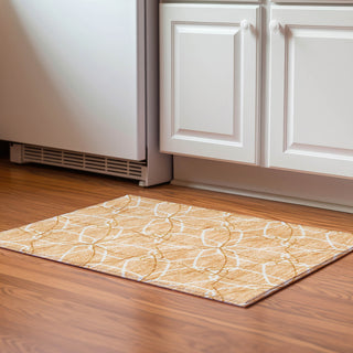 Piper Looms Mayfield Geometric AMF950 Peach Machine Washable Area Rug Scatter Lifestyle Image Feature
