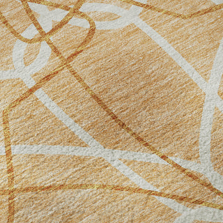 Piper Looms Mayfield Geometric AMF950 Peach Machine Washable Area Rug Swatch Image