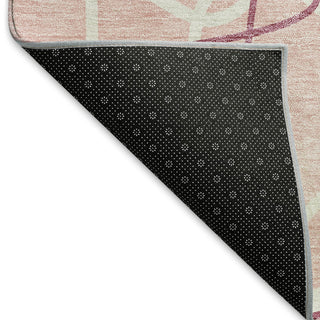 Piper Looms Mayfield Geometric AMF950 Pink Machine Washable Area Rug Backing Image