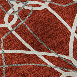 Piper Looms Mayfield Geometric AMF950 Red Machine Washable Area Rug Swatch Image