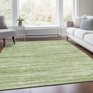 Piper Looms Mayfield Stripes AMF951 Aloe Machine Washable Area Rug Lifestyle Image Feature