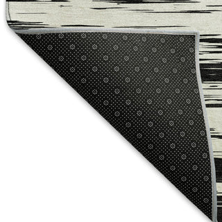 Piper Looms Mayfield Stripes AMF951 Black Machine Washable Area Rug Backing Image