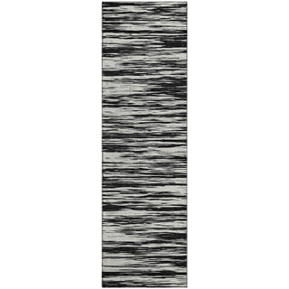 Piper Looms Mayfield Stripes AMF951 Black Machine Washable Area Rug Runner Main Image