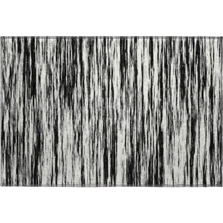 Piper Looms Mayfield Stripes AMF951 Black Machine Washable Area Rug Scatter Main Image