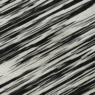 Piper Looms Mayfield Stripes AMF951 Black Machine Washable Area Rug Swatch Image
